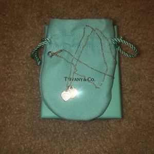 TIFFANY & Co Pink Heart Tag Necklace